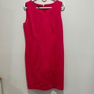 Talbots pink Sheath Midi Dress Scoop Neck Sleeveless